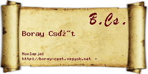 Boray Csát névjegykártya